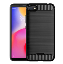 Чехол для Xiaomi Redmi 6A цвет Black (черный), серия Carbon от Caseport