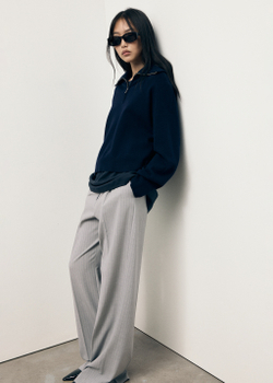 Костюмные брюки в узкую полоску