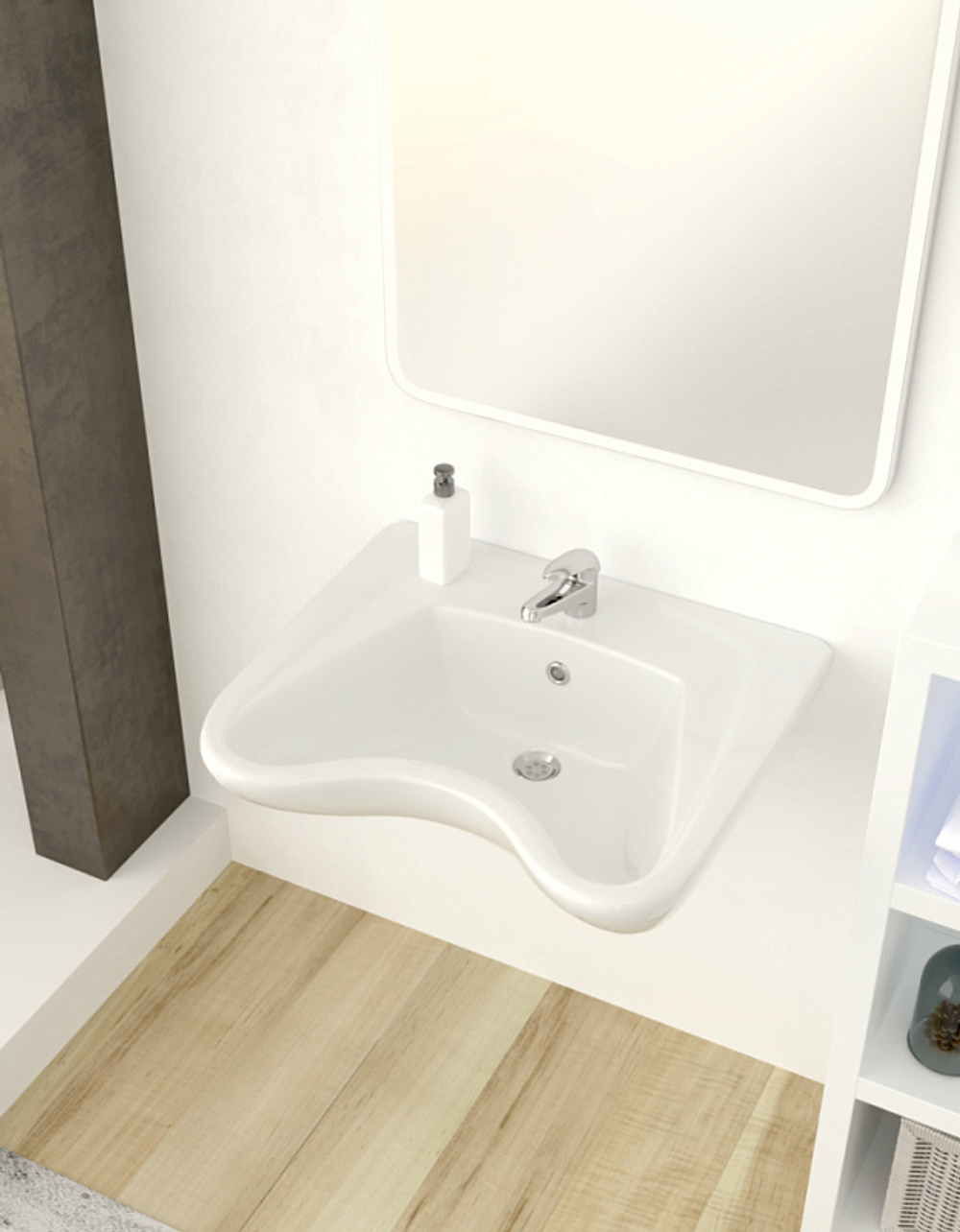 Раковина хирургическая КЕРАМИН 55 с креплением, белая (CS00077222)