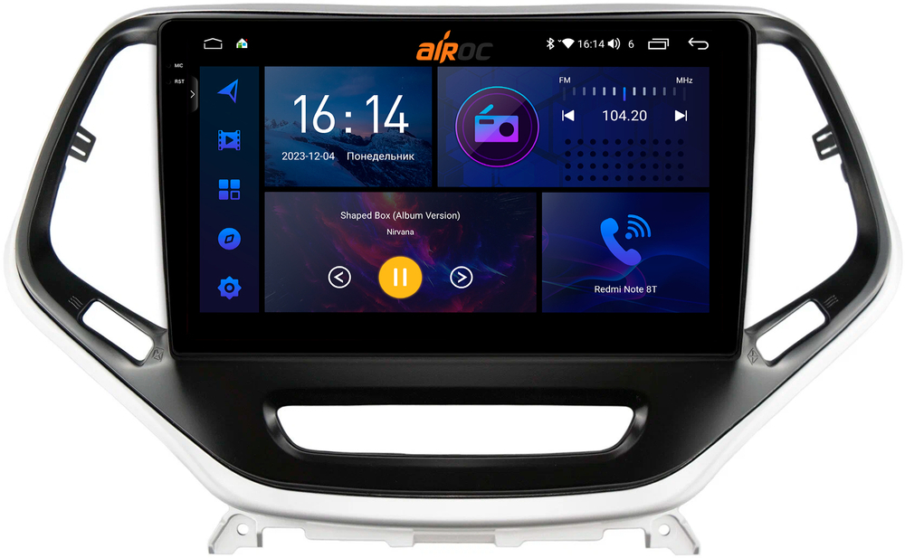 Магнитола для Jeep Cherokee 2014+ - AIROC 2K RI-2202 Android 12, QLed+2K, ТОП процессор, 8/128Гб, CarPlay, SIM-слот
