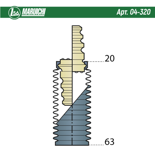 Пыльник-отбойник комплект MARUICHI 04320