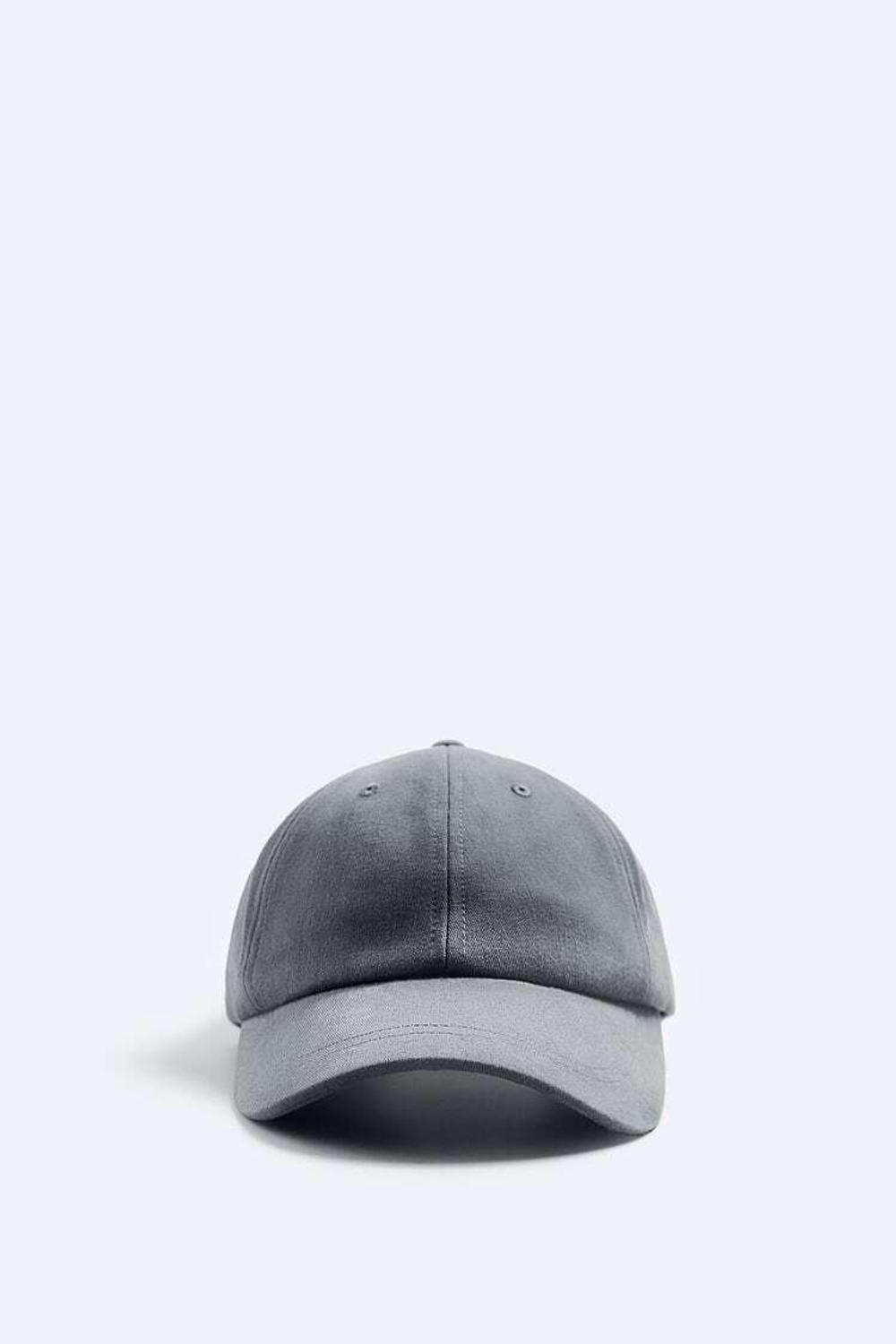 ZARA КЕПКА SOFT С КОРОТКИМ КОЗЫРЬКОМ, ТЕМНО-СЕРЫЙ