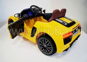 Детский электромобиль River Toys AUDI R8 желтый