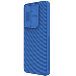 Чехол синего цвета от Nillkin с защитной шторкой для камеры на OnePlus Nord CE4 Lite, серии CamShield Case