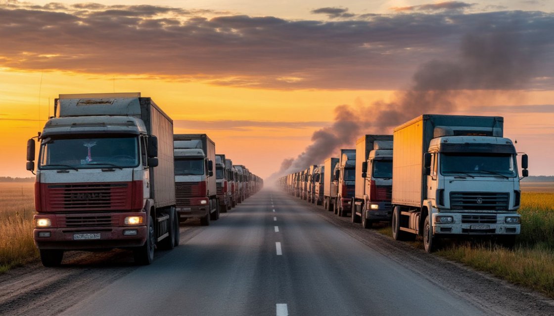 Фуры в степи: граница с Казахстаном ушла в "долгую загрузку"