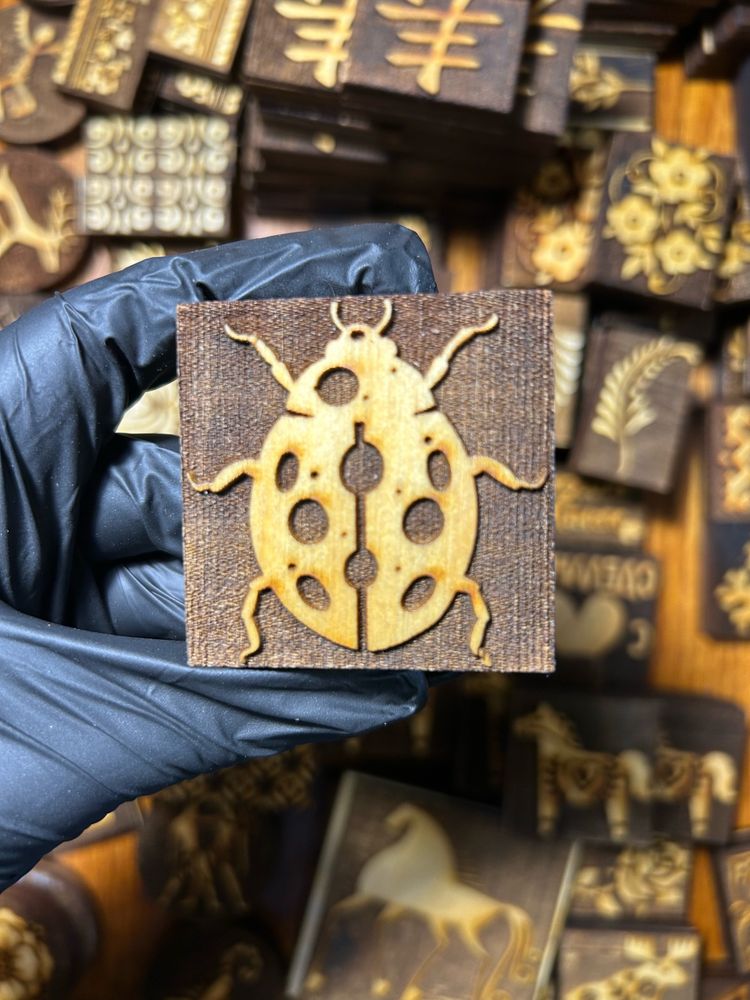 Деревянный штамп 081 (5x5 см) (Уценка!)