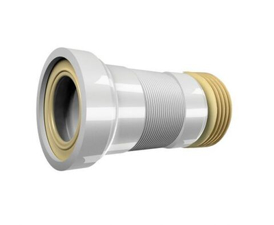 Удлинитель гибкий (гофра) для унитаза армированная 400мм, AKVATER AGT400-АК