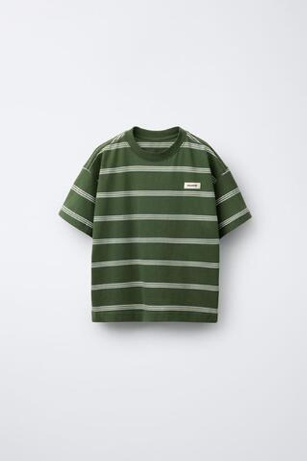 ZARA Х BENSIMON ® ФУТБОЛКА С КОРОТКИМИ РУКАВАМИ, ЗЕЛЕНЫЙ