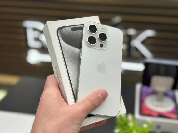 Б/У Телефон Apple iPhone 15 Pro 256Gb White 85%(G2LNKL6GMW)