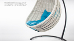 Кресло-кокон подвесной напольный Бирюза с Темно-серой подушкой (Комплект)