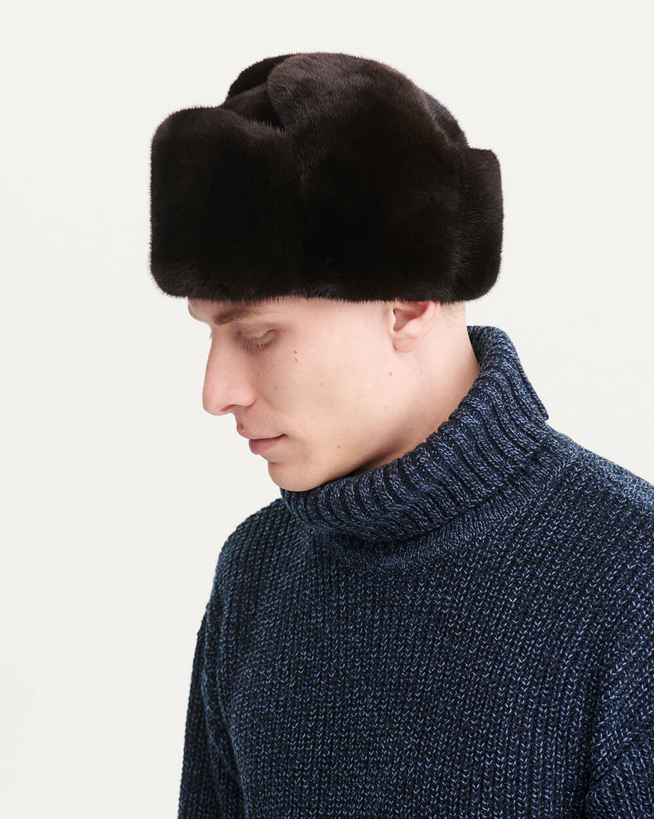 Шапка из меха норки