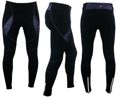 Велоштаны 12-361 длинные Tarcento S-302W-B14 WINTER Thermal Men Active Tights с памперсом B14 черные