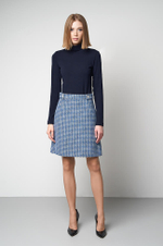 4789 Юбка женская (бежево-синий)