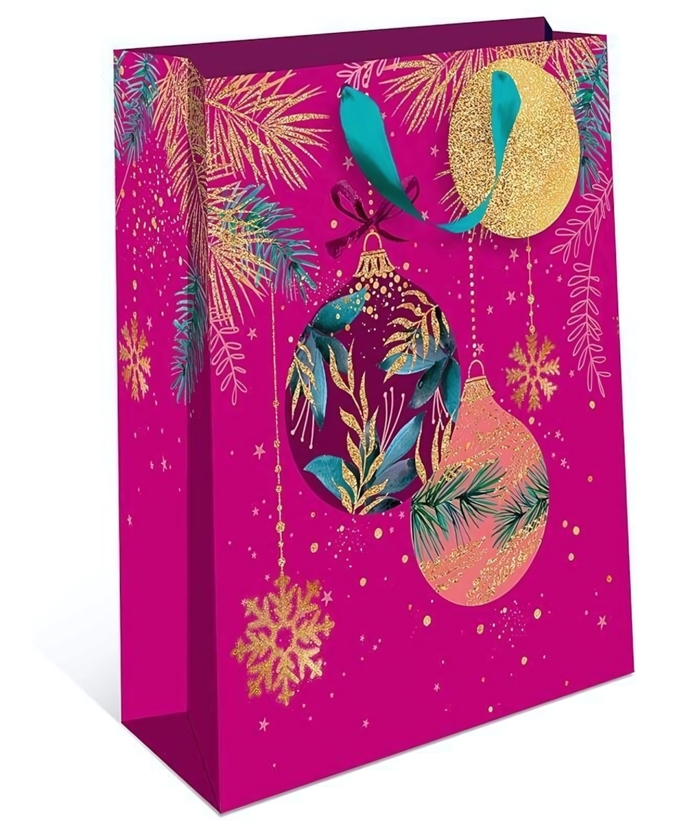 Пакет подарочный бумажный премиум новогодний 260х320х120 1595.017 (АртДизайн)