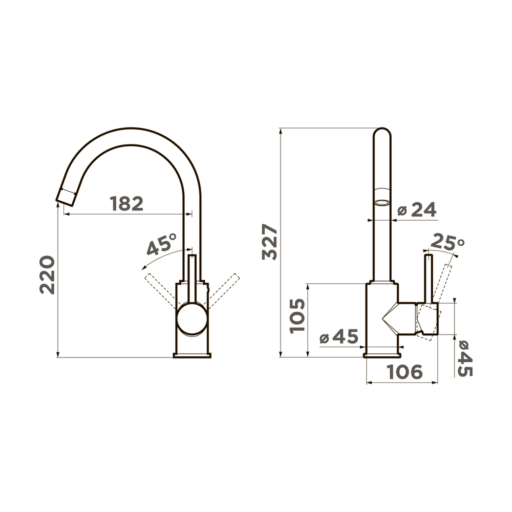 Смеситель OMOIKIRI SHINAGAWA GB