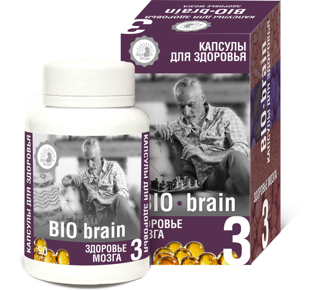 Капсулированные масла BIO - brain, здоровье мозга, 90 капсул Дом Кедра