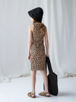 Платье для девочки летнее, леопардовое