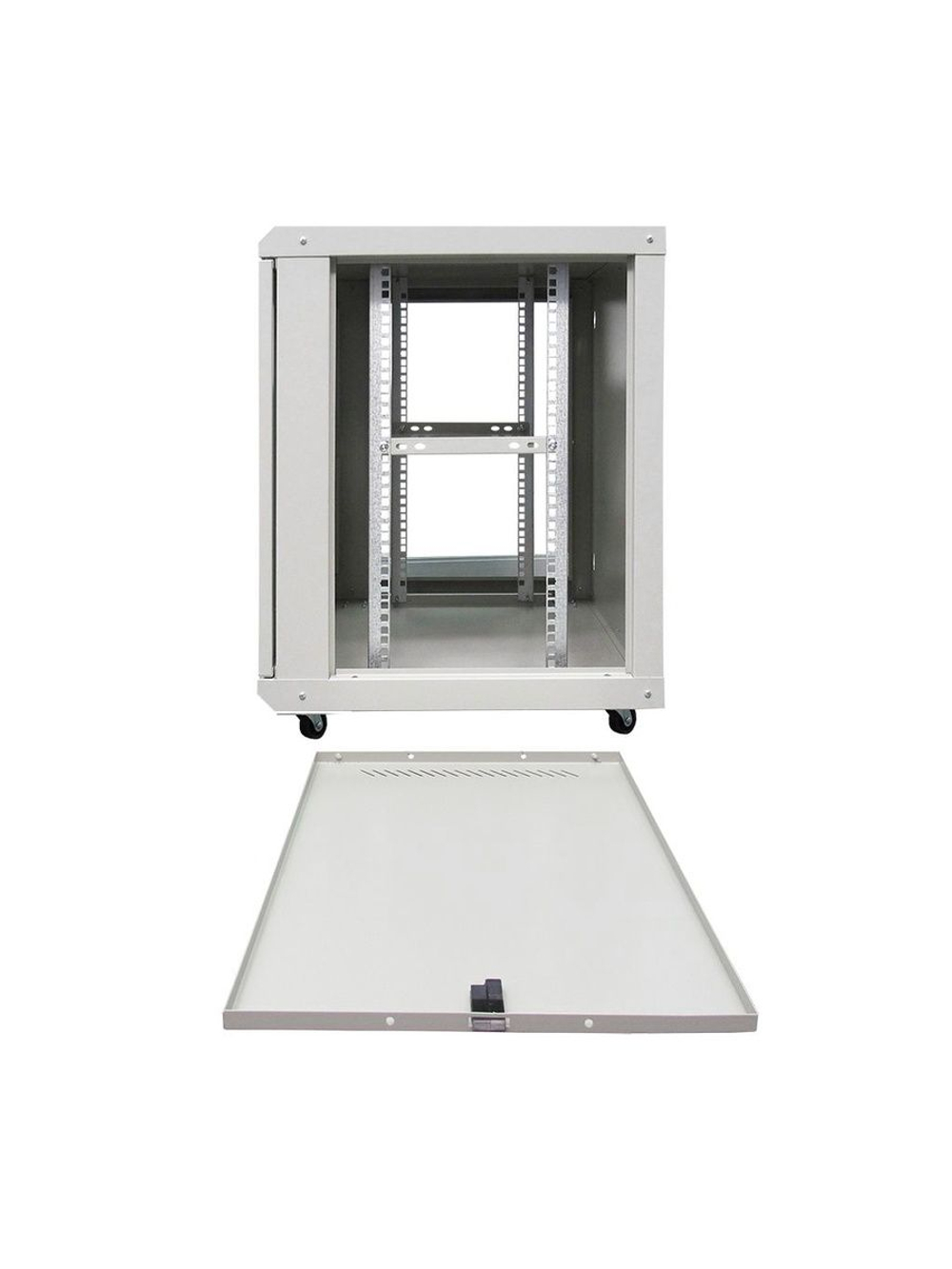 Шкаф телекоммуникационный настенный ST-NCP12U600 (СЕРЫЙ) С ПОЛКОЙ