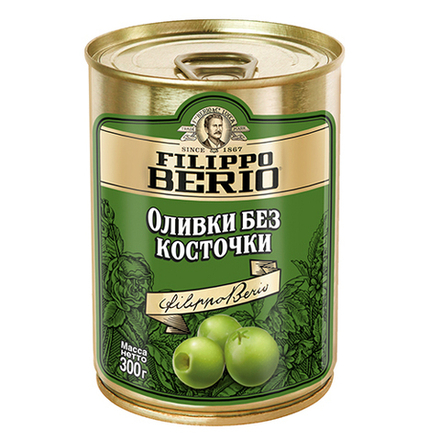 Filippo Berio оливки без косточки, 300 гр