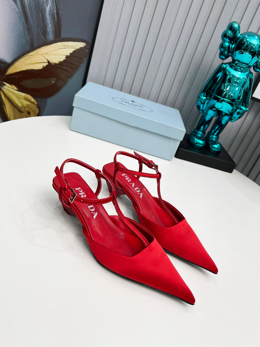 Prada Satin Slingback Pumps