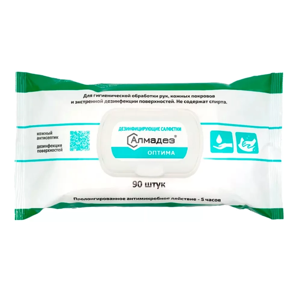 Алмадез-Оптима салфетки влажные 160x135 мм 90 шт флоу-пак