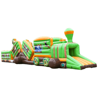 Коммерческий надувной батут "Тоннель паровозик-зоопарк"