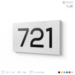 Номер на дверь 721, табличка на дверь для офиса, квартиры, кабинета, аудитории, склада, белая 120х70 мм, Айдентика Технолоджи
