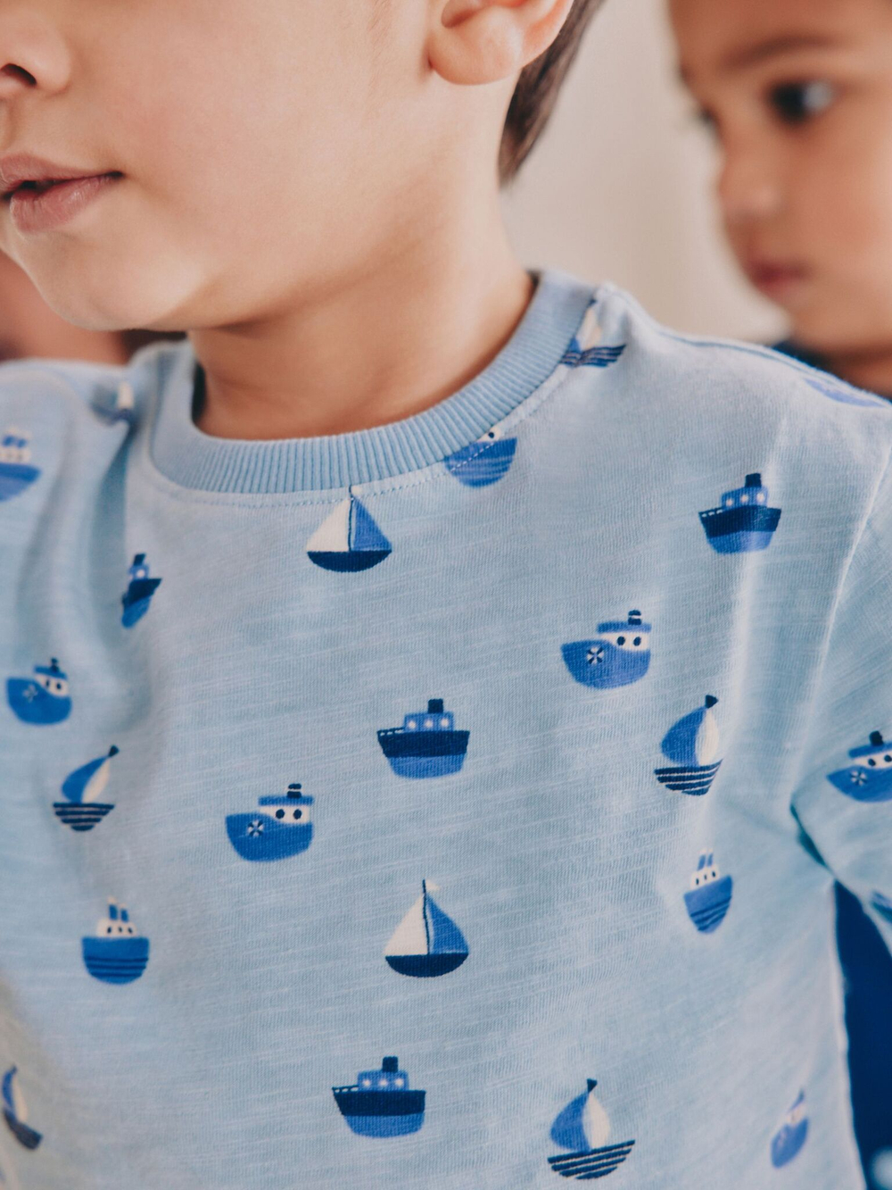 Пижама для мальчика Next AJ4-845, Синий, Молочный, Голубой