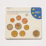 Germany 2008 Year Set (D: Munich) + 2 Euro: "St. Michaelis' Church (Hamburg)"