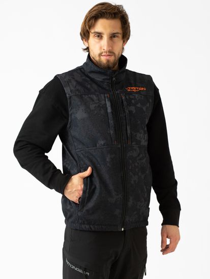 Жилет "RIDGE" ( SoftShell/флис, серо-черный)