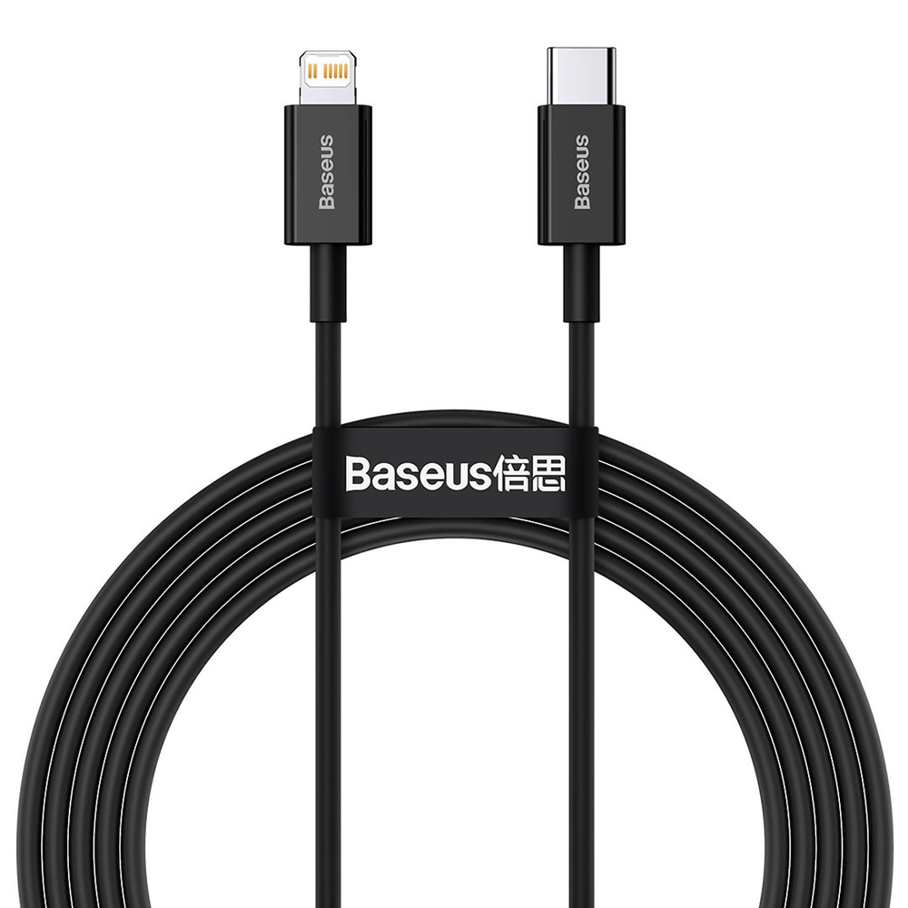 Lightning Кабель Baseus Superior Series Fast Charging Data Cable Type-C to iP PD 20W 2m - Black