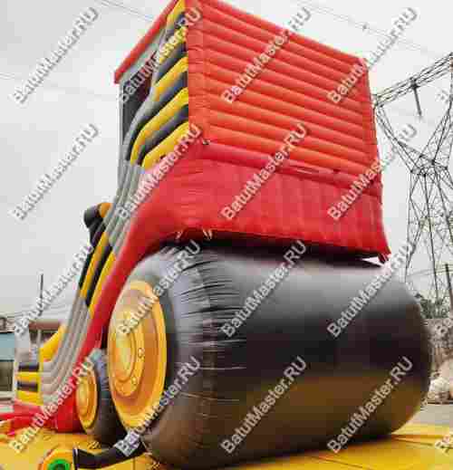 Детский надувной батут-горка "Бульдозер" 12*5*8 м