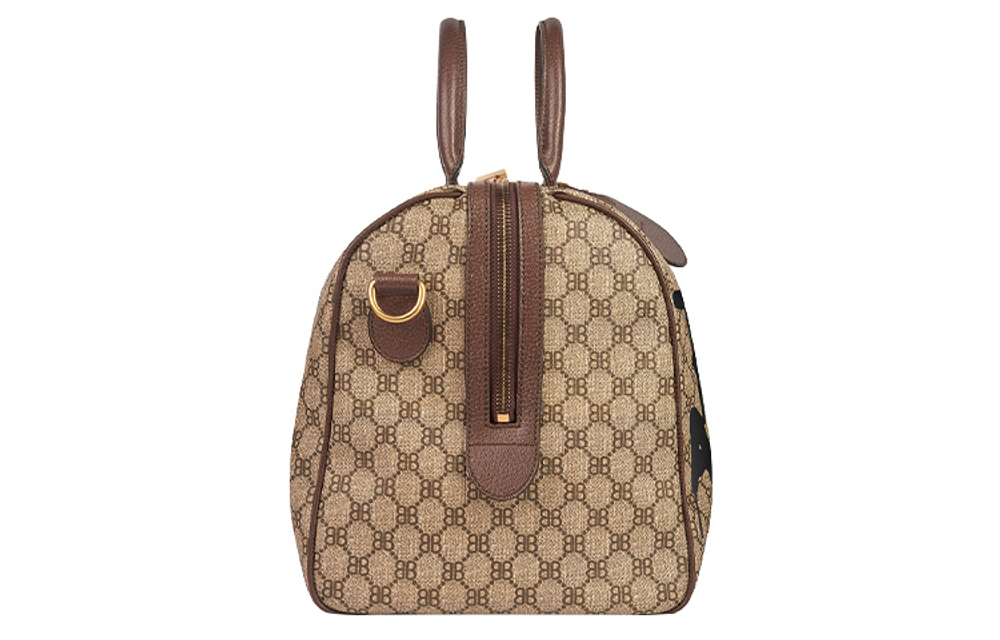 Balenciaga GUCCI Collaboration Coated Canvas Handbag Travel Bag Unisex
