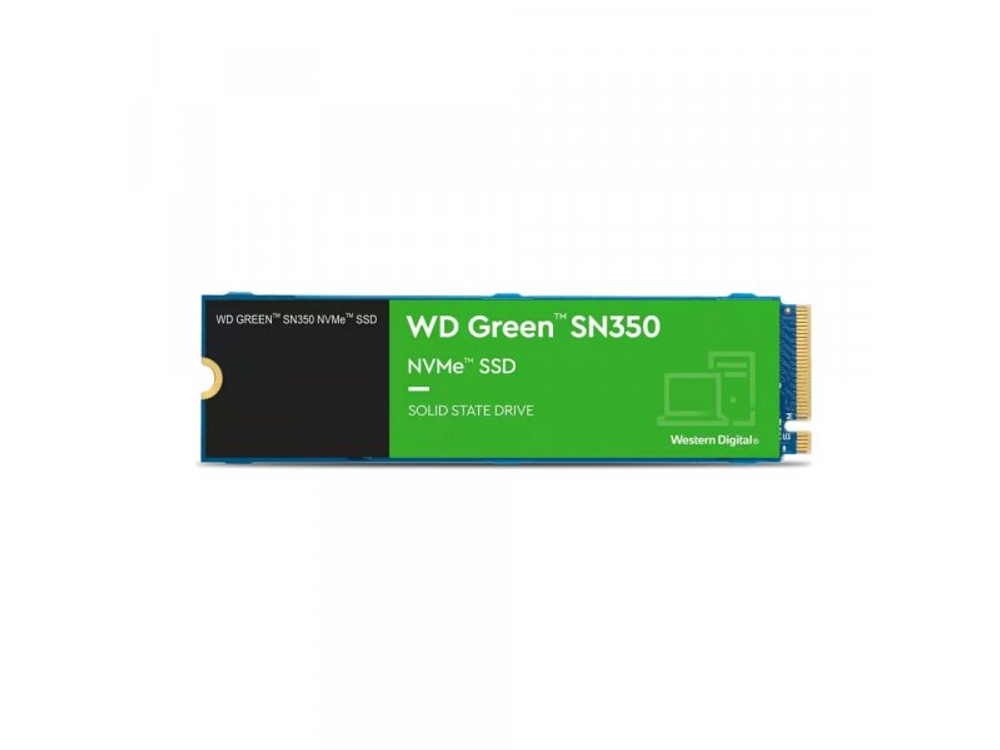 SSD накопитель Western Digital Green SN350 2ТБ, M.2 2280, PCIe 3.0 x4, NVMe [WDS200T3G0C]