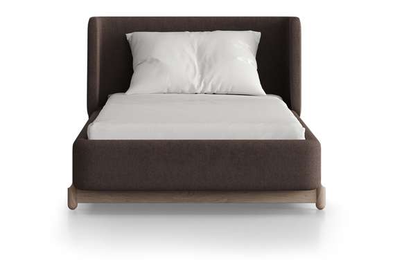 Кровать Basic спальное место 90*200 см (шоколад, твид)