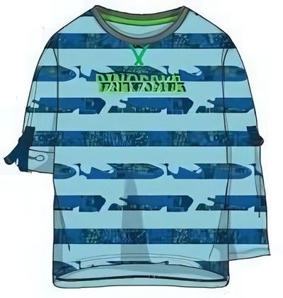 Футболка для мальчика дл. рукав 00839_BAT голубой р.116, 1 шт.