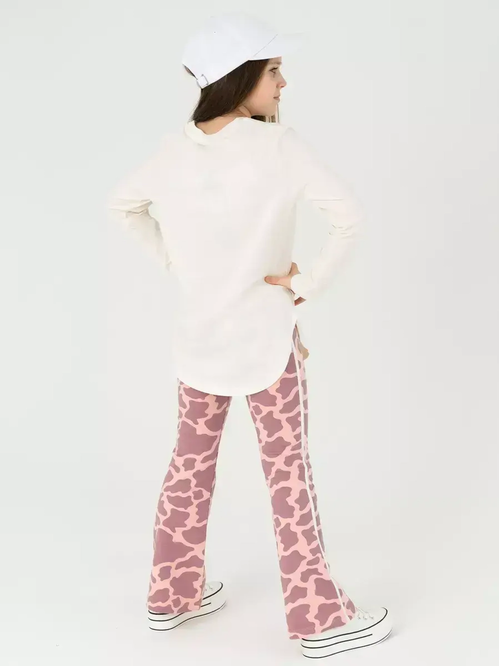 Костюм для девочки лонгслив и брюки клеш