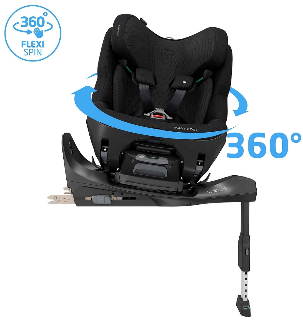 Автокресло Maxi-Cosi Pearl XL Slide Pro 0-36 кг с базой 8623671110 Authentic Black/черный