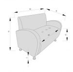 Диван Альфа двухместный