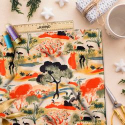 Ткань премиум габардин живописные оттенки реальности