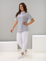 Блузка БЛк-143/белосиняя-полоса-н