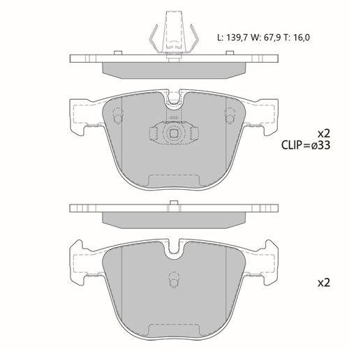Колодки тормозные дисковые Avantech задние (противоскрипная пластина в компл.) AV208
