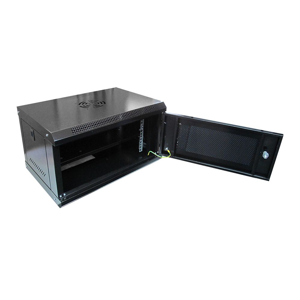 Шкаф настенный 6U ST-NCP6U02 (ЧЕРНЫЙ) С ПОЛКОЙ