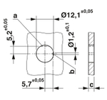 1034442 - PV-FT-CF-C-2,5-130-BU-FE10 - Аппаратн. соединитель передняя стенка