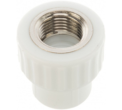 Муфта комбинированная полипропиленовая 25 х 3/4" ВР VALFEX PP-R белая