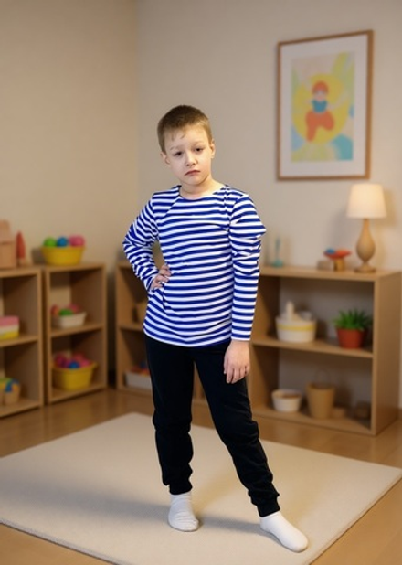 Тельняшка с длинным рукавом (вяз)///Расцветки моделей обновляются каждую неделю. ОСТАВЛЯЕМ ЗА СОБОЙ ПРАВО отправить расцветку, которая есть на складе.