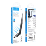 Wi-Fi адаптер с антенной HOCO HI32 WiFi4 USB (черный)