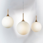 813023 Подвес GLOBO 1х40W E14 шампань/белый