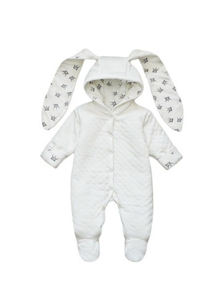 Комбинезон с ушками «Короны» (серые) (без утеплителя)