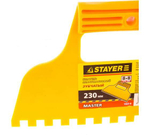 ШПАТЕЛЬ STAYER ПЛАСТМАССОВЫЙ ЗУБЧАТЫЙ 8Х8ММ 230ММ 1022-8